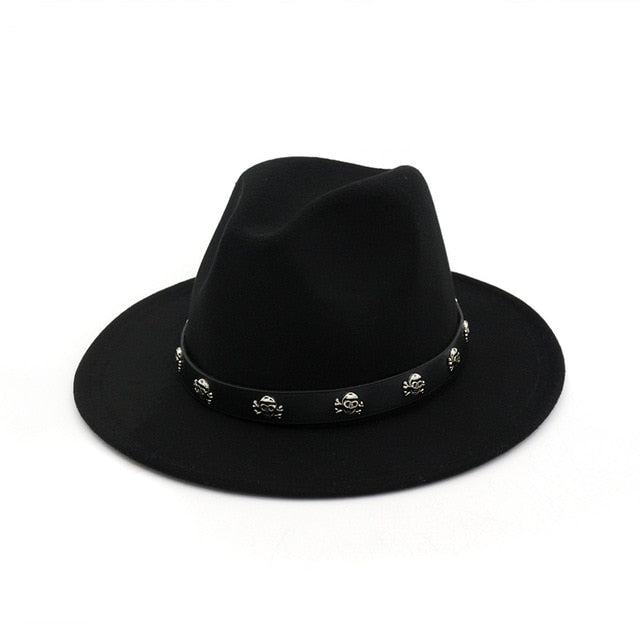 Rags n Rituals Skull Fedora Hat (Multiple Colours) at $18.99 USD