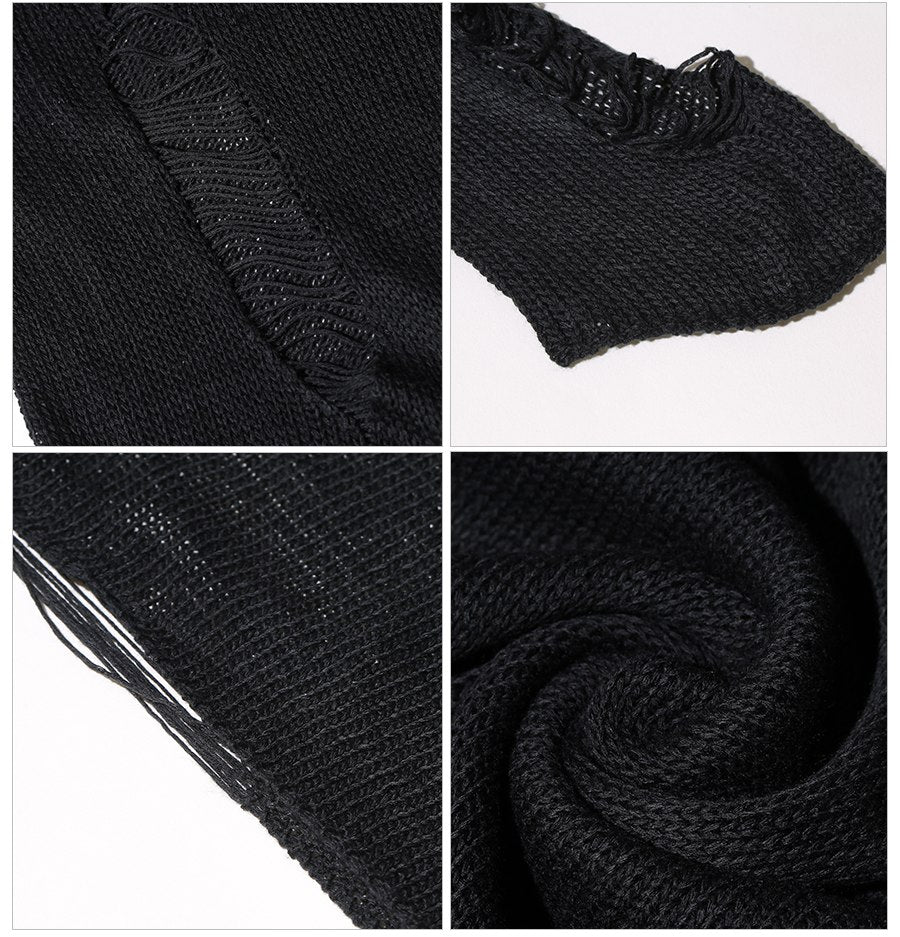 Rags n Rituals 'Sleepy Hollow' Black Ripped Torn Sweater at $34.99 USD