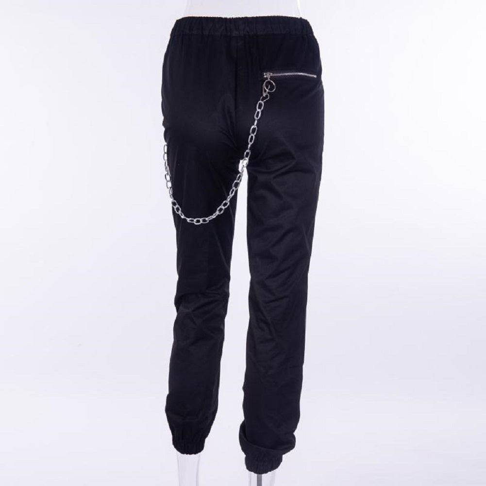Rags n Rituals ´Engraved´ Harem Chain Zipper Pants at $35.99 USD