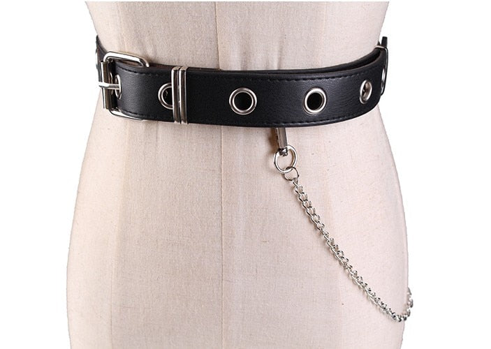 Rags n Rituals Chain rivet PU faux leather belt at $14.99 USD