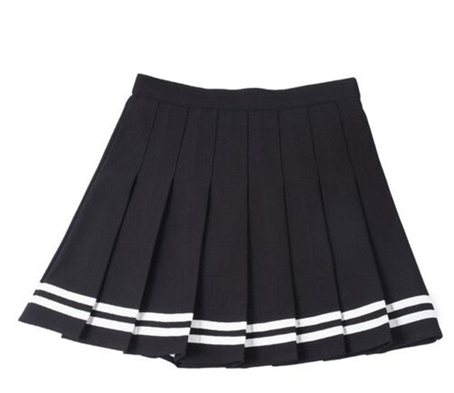 Rags n Rituals 'Deadly Delight' Black skirt with white stripes at $24.99 USD