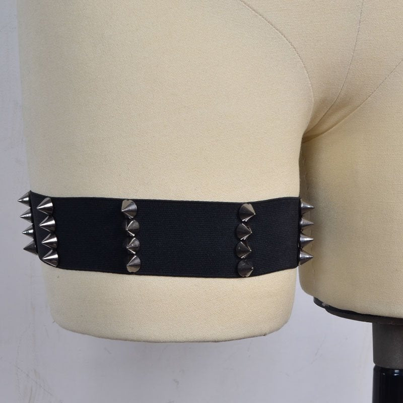 Spiked' Leg Garter Pair Rags n Rituals Spiked' Leg Garter Pair Rags n Rituals