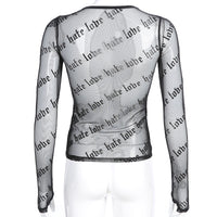 Rags n Rituals 'Loves Me Not' Long sleeve mesh top at $26.99 USD
