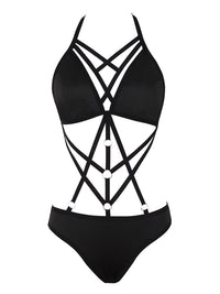Rags n Rituals 'Deviant' Black harness bodysuit at $24.99 USD
