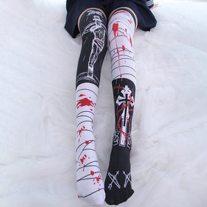 Rags n Rituals Thigh High Cross Stockings at $15.99 USD