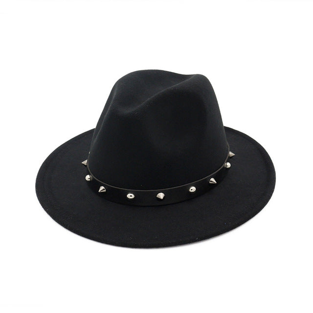 Rags n Rituals 'Fedorable' Black stud fedora hat at $23.99 USD