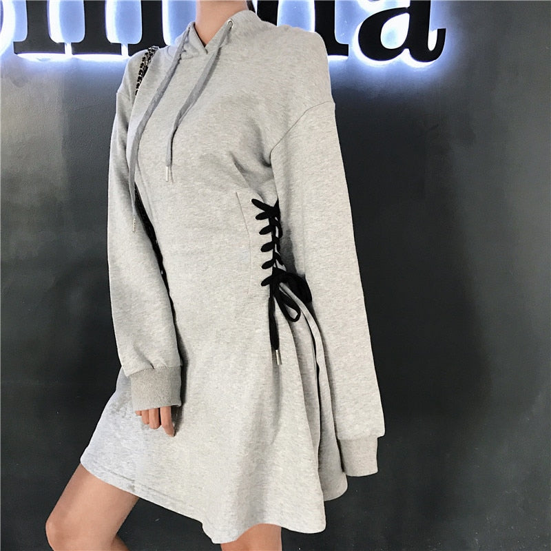 Misery' Gray or Black Lace Up Hooded Dress Rags n Rituals Misery' Gray or Black Lace Up Hooded Dress Rags n Rituals