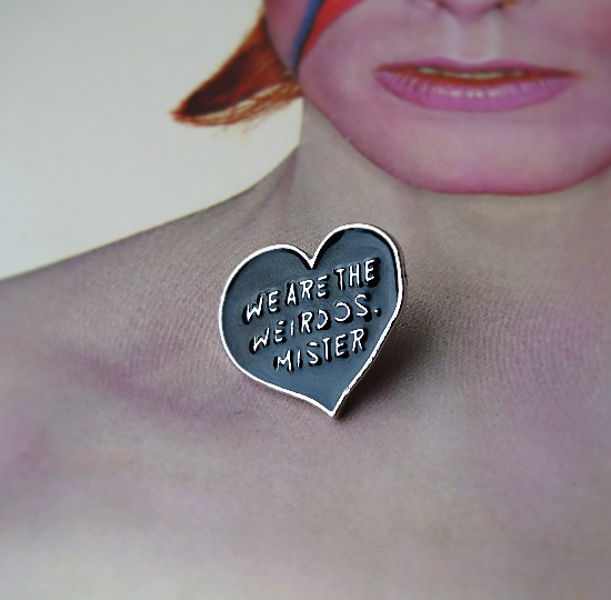 Rags n Rituals 'We Are The Weirdos' Black Heart Shaped Pin at $4.99 USD